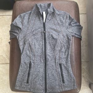 Lululemon define jacket in heathered black size 6